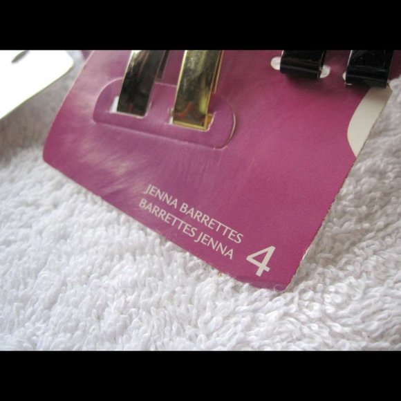 4 Goody Jenna Stay Put Tight Metal Bar Clasp Hair Barrettes Arch Secure 3" + Pin - Picture 3 of 6